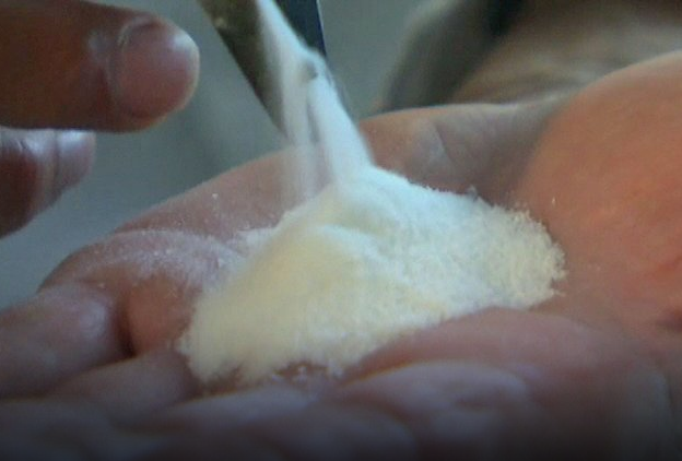 Plastikkörner aus Zahnpasta
