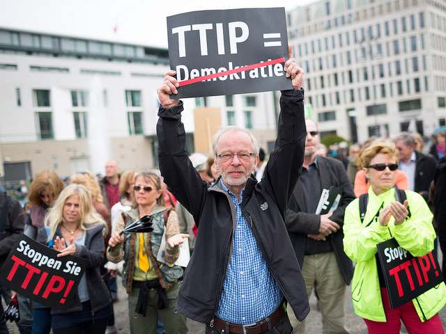 Kundgebung gegen TTIP