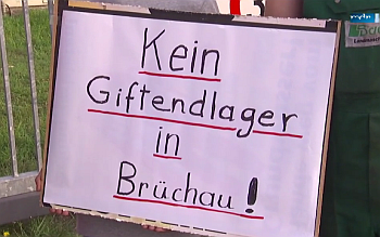 Protest gegen Bohrschlammdeponie