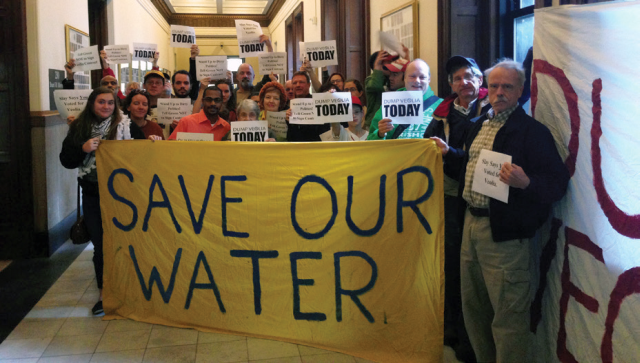 Demonstration gegen Wasserprivatisierung in St. Louis