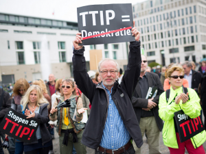 Demonstration gegen TTIP