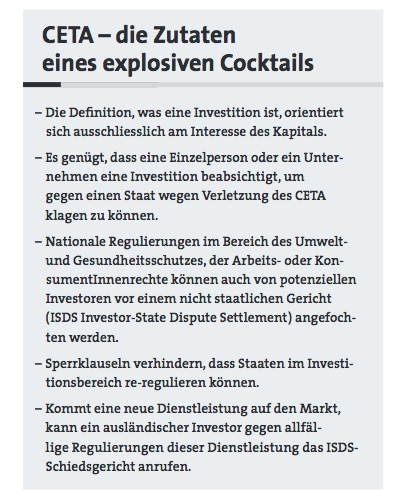 CETA – die Zutaten eines explosiven Cocktails